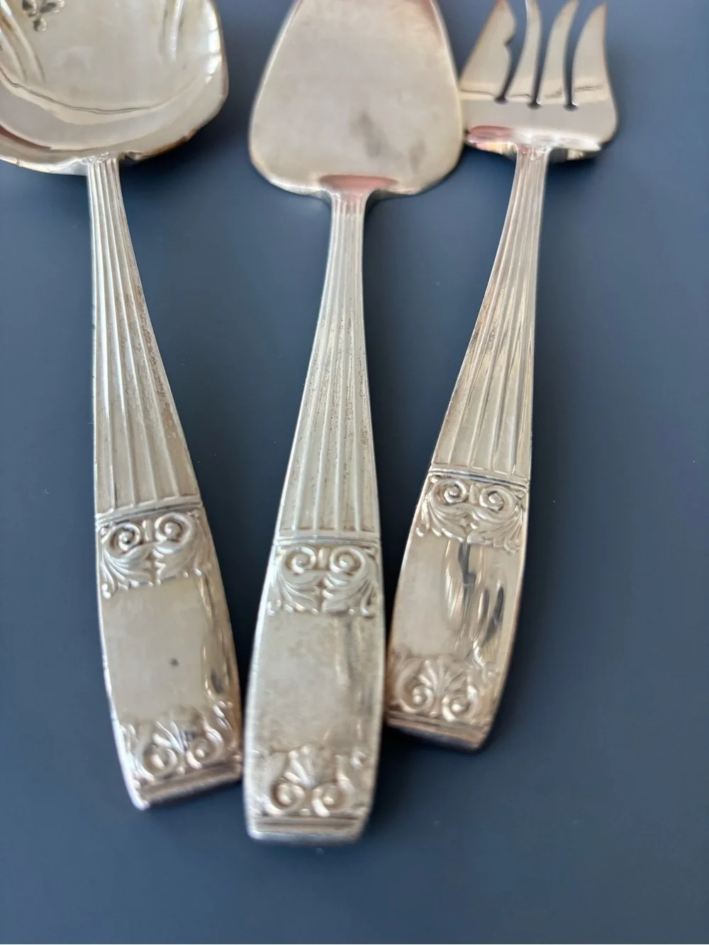 Art Deco Elkington Plate 3-Piece Dessert Serving Set with Royal Box